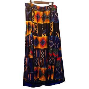 Anu vivid print boho maxi skirt size os